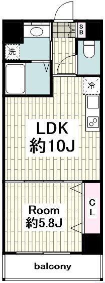 LOC S YOKOHAMA BAYSIDE(1LDK/4階)の間取り写真