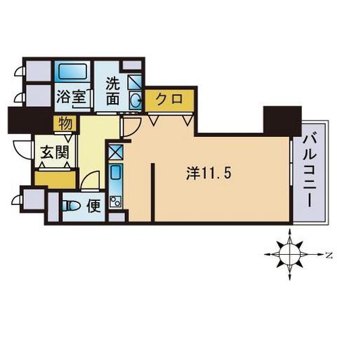 アルフォート天神(ワンルーム/4階)の間取り写真