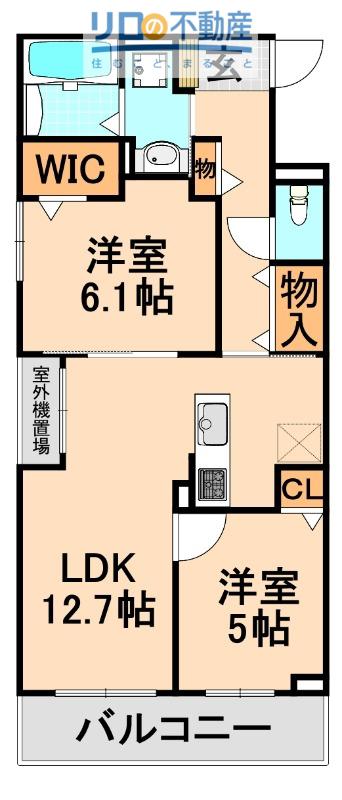 ヴィオラ(2LDK/2階)の間取り写真