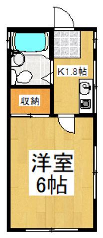 プラザ一橋学園(1K/2階)の間取り写真