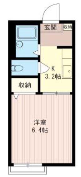 ソレーユ(1K/2階)の間取り写真