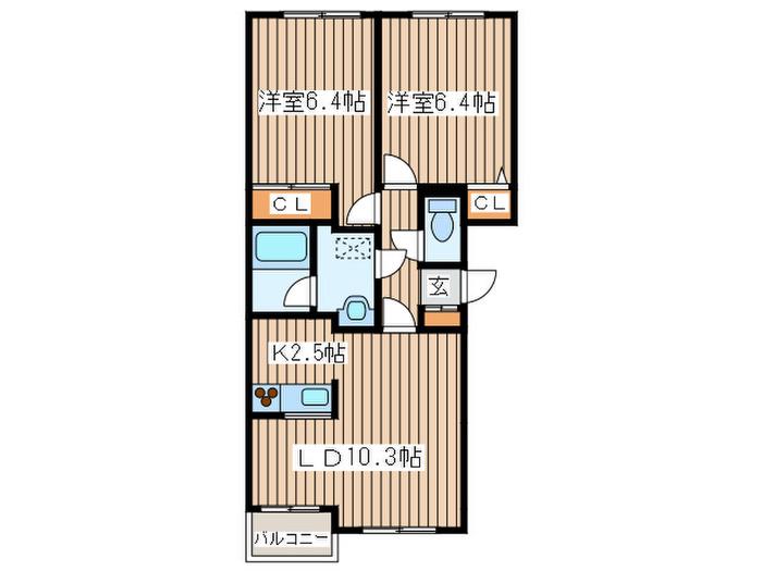 SH38(2LDK/1階)の間取り写真