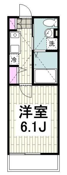 アルテ南太田(1K/2階)の間取り写真