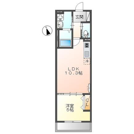 リオグランデ東戸塚(1LDK/3階)の間取り写真