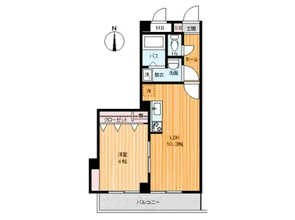 フォーレスト808(1LDK/3階)の間取り写真