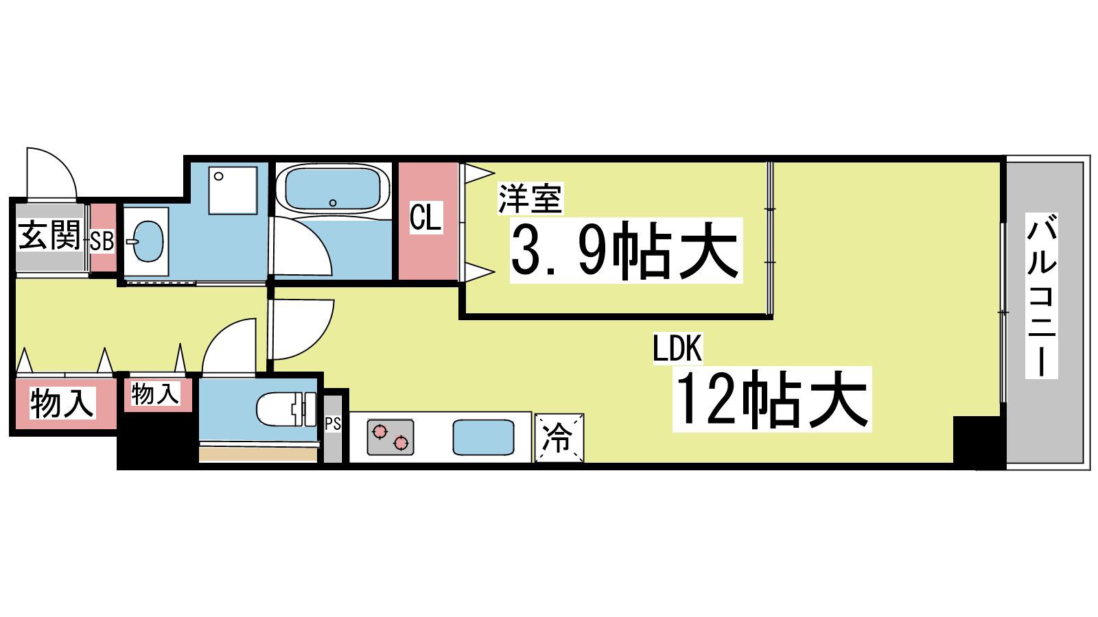 モント マヤ(1LDK/3階)の間取り写真