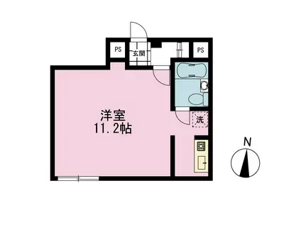 ミハルアート逗子海岸(ワンルーム/2階)の間取り写真