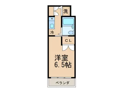 HAUS(1K/2階)の間取り写真