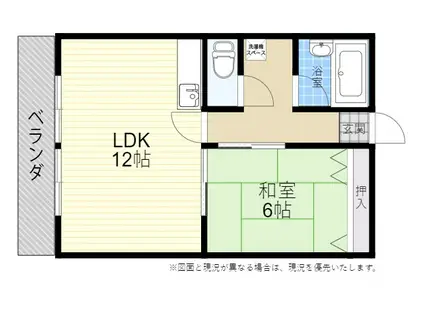 末広ロイヤルハイツ(1LDK/5階)の間取り写真