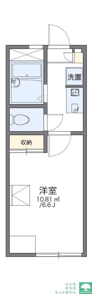レオパレスエバラ(1K/1階)の間取り写真