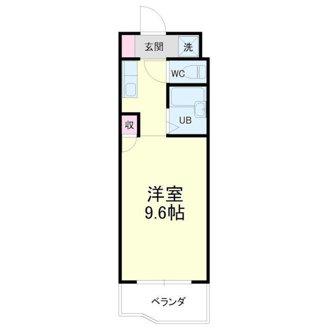 アップル第3マンション(ワンルーム/5階)の間取り写真