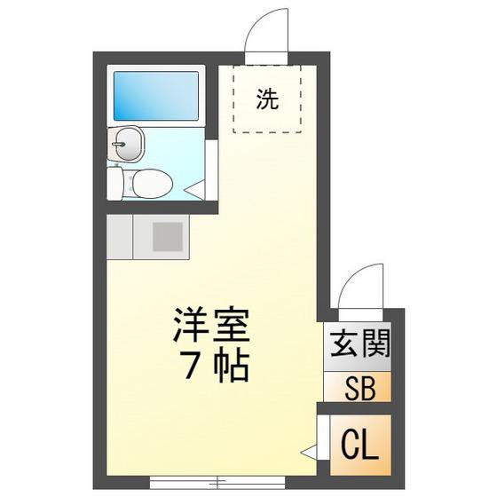 メゾンボザール(ワンルーム/2階)の間取り写真
