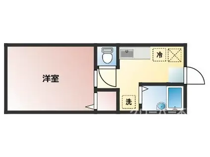 グランシャトー吉原北棟(1K/3階)の間取り写真