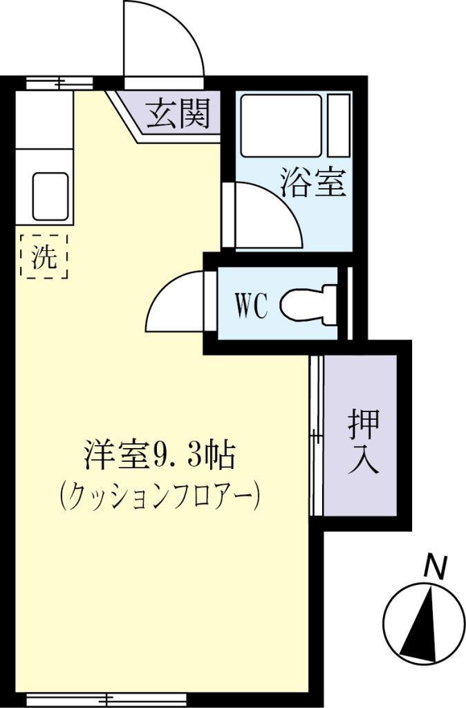 寺島アパート(ワンルーム/2階)の間取り写真