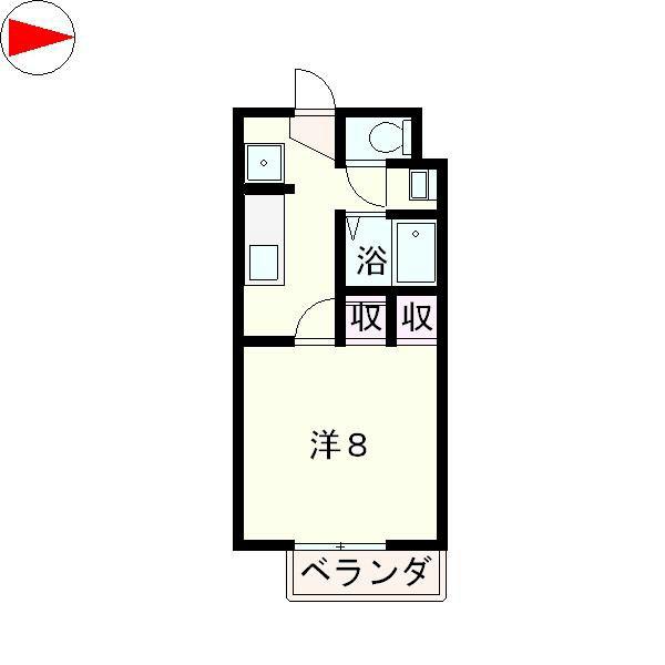 サンフレッシュ(1K/2階)の間取り写真