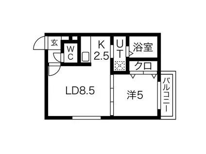 MTガーデンイースト(1LDK/4階)の間取り写真