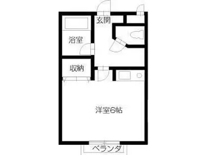 エクセレントソフィア(1K/2階)の間取り写真