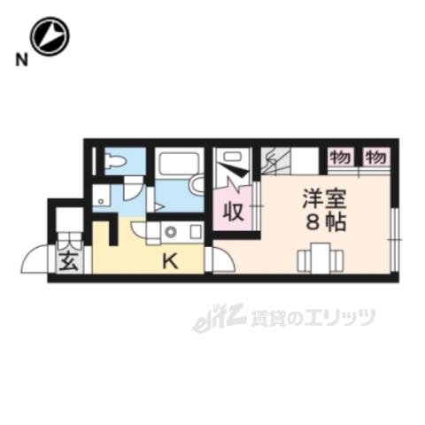 レオパレスRAKUEN(1K/1階)の間取り写真