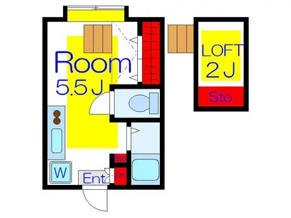 アルバティアラ(ワンルーム/1階)の間取り写真