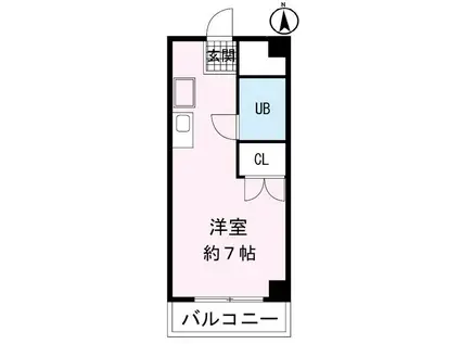 ブックベース(1K/3階)の間取り写真