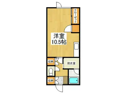 サウス54(ワンルーム/2階)の間取り写真