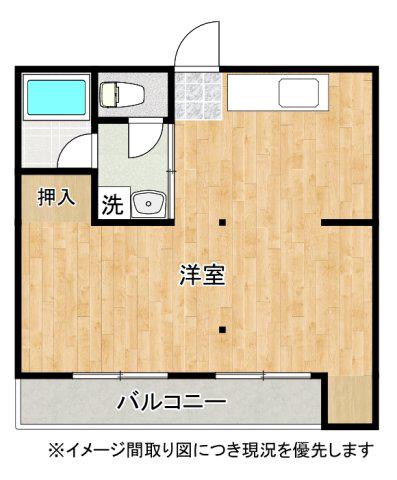 サンコーポ93(ワンルーム/2階)の間取り写真