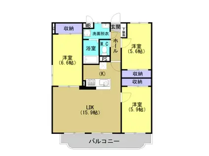 センチュリーIII(3LDK/2階)の間取り写真