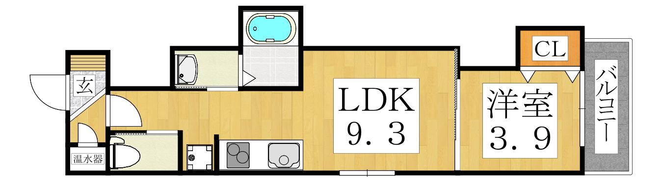 ルイアッシュ・アン(1LDK/3階)の間取り写真