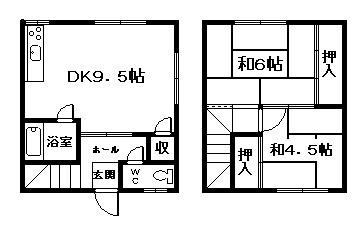 志ま屋マンション1(2DK/1階)の間取り写真