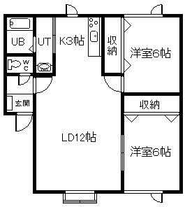 ウィット66(2LDK/2階)の間取り写真