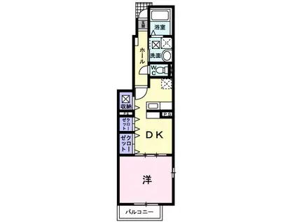 フレスクーラ(1LDK/2階)の間取り写真