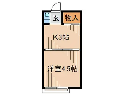 白楽荘(1K/2階)の間取り写真