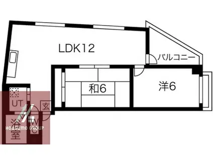 ハイグレード吉野(2LDK/5階)の間取り写真
