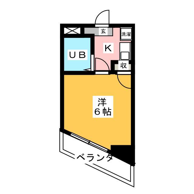 小林ビル(1K/4階)の間取り写真