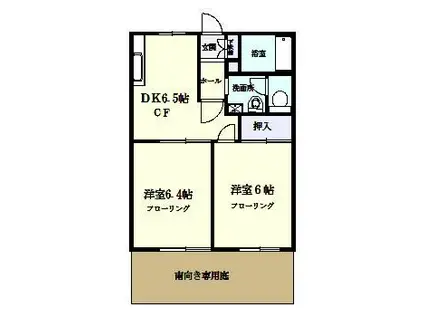 エクセレントバレー3(2DK/2階)の間取り写真