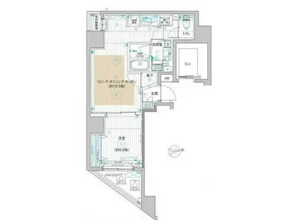 ブライズ東日本橋(1LDK/7階)の間取り写真