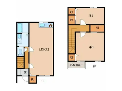 コーポラスTANAKA(2LDK/1階)の間取り写真