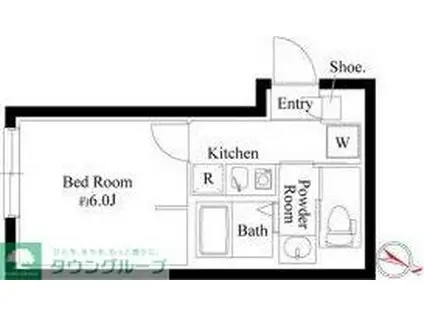 オプション坂下(1K/3階)の間取り写真