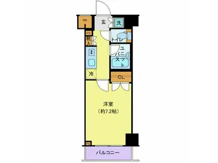 パレステュディオ新宿パークサイド(1K/3階)の間取り写真