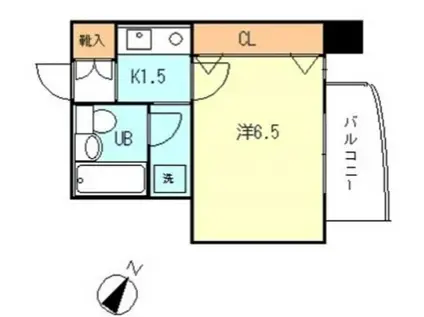 エクセル御代の台(1K/10階)の間取り写真