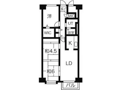 シャルム豊平(3LDK/12階)の間取り写真