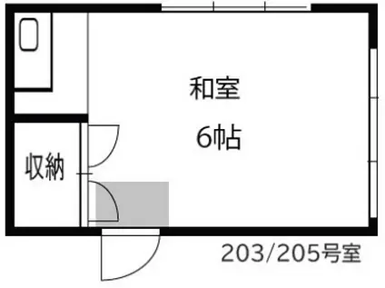 三栄荘-上高井戸3丁目-(ワンルーム/2階)の間取り写真
