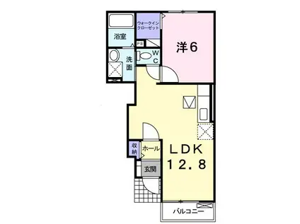 リバーサイドグリーン(1LDK/1階)の間取り写真