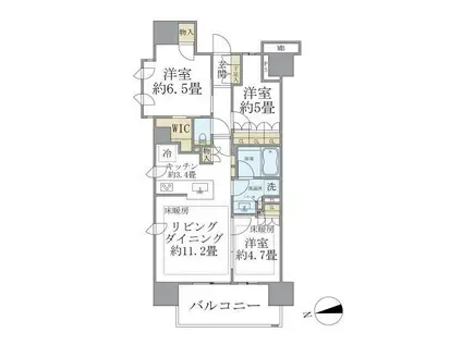 BRILLIA三河島STAIONFRONT(3LDK/9階)の間取り写真