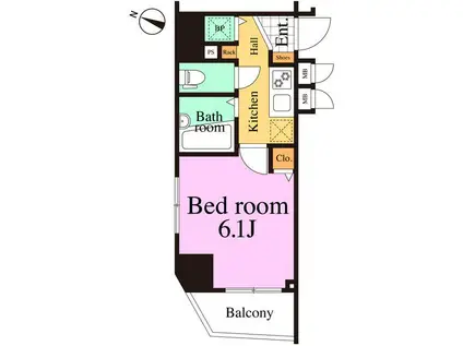 プリズムスクエア本駒込(1K/10階)の間取り写真