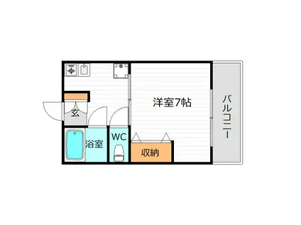 シティハイムプレシオ(1K/1階)の間取り写真