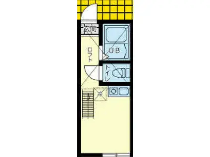 ロックガーデンズ横浜(ワンルーム/2階)の間取り写真