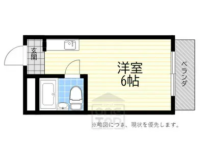 ラフォーレ千里(ワンルーム/3階)の間取り写真