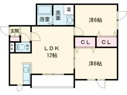 SEVEN SAKAEMACHI(2LDK/2階)の間取り写真