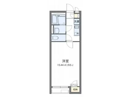 クレイノリーウン(1K/2階)の間取り写真